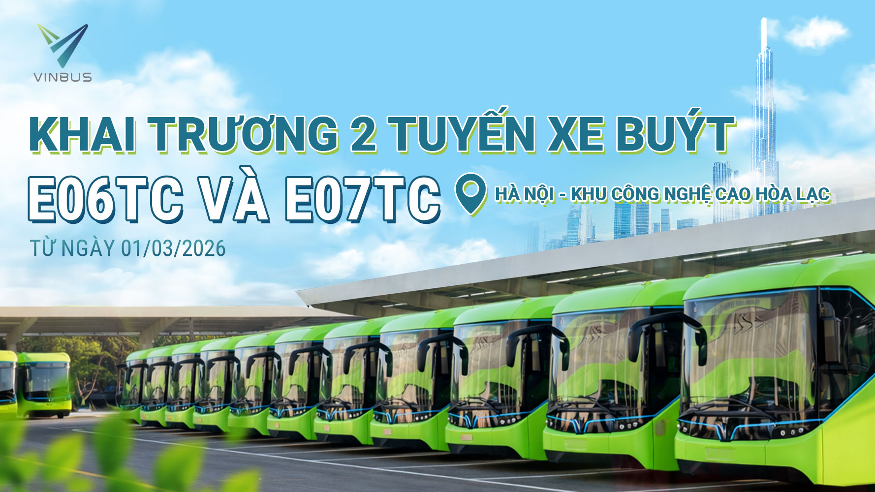 VinBus - VinBus khai trương 2 tuyến xe buýt điện E06TC và E07TC - Lần ...