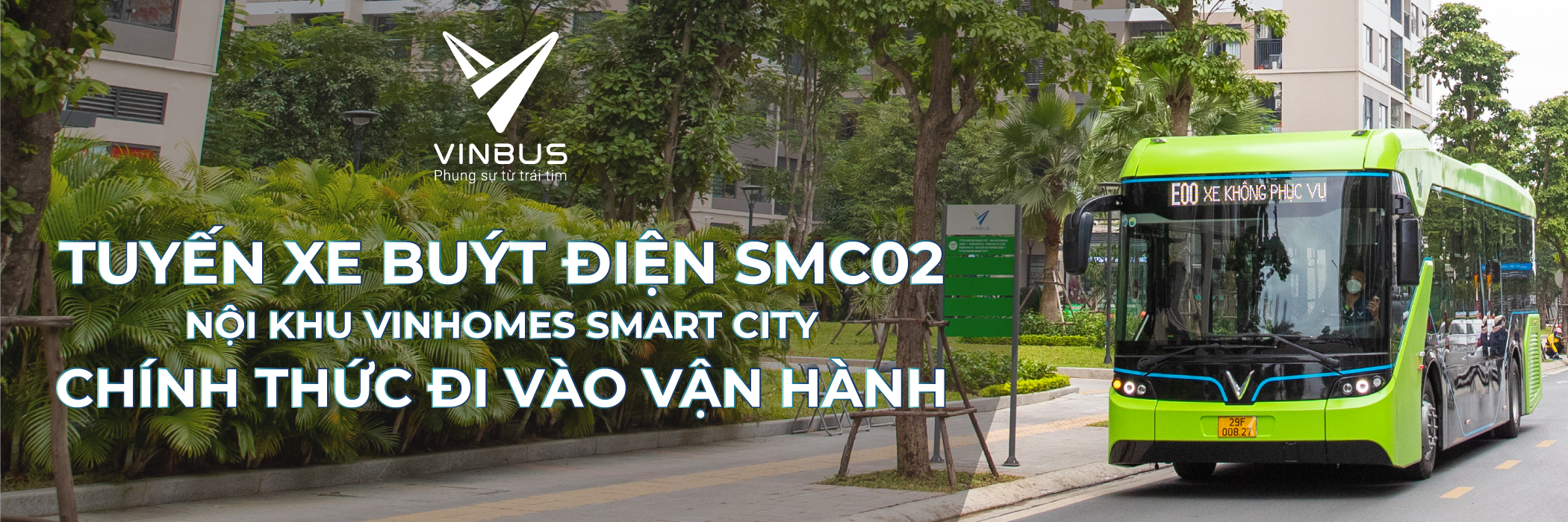 VinBus chính thức vận hành tuyến xe buýt điện SMC02 tại KĐT Smart City